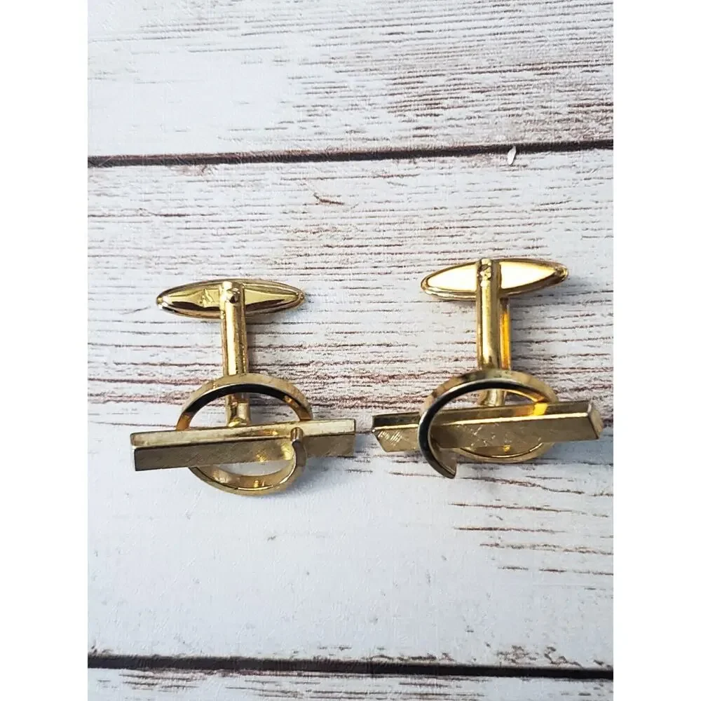 Vintage Cufflinks - Gold Tone Fancy